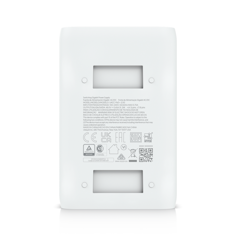 Inyector PoE+ Ubiquiti UACC-PoE+-2.5G - 30W 2.5G