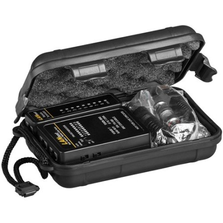 Tester para instalaciones de redes de datos en Cat5/6, RJ11 y RJ45, BNC y Coaxial e ISDN (Telefonía) con 8 indicadores LED