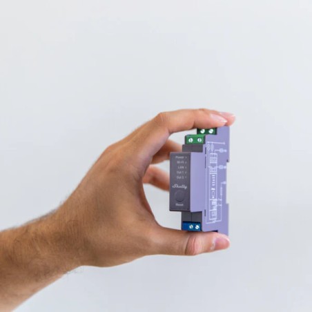 Relé inteligente Shelly Pro 2 - 2 canales, 16A, DIN, WiFi, LAN, Bluetooth