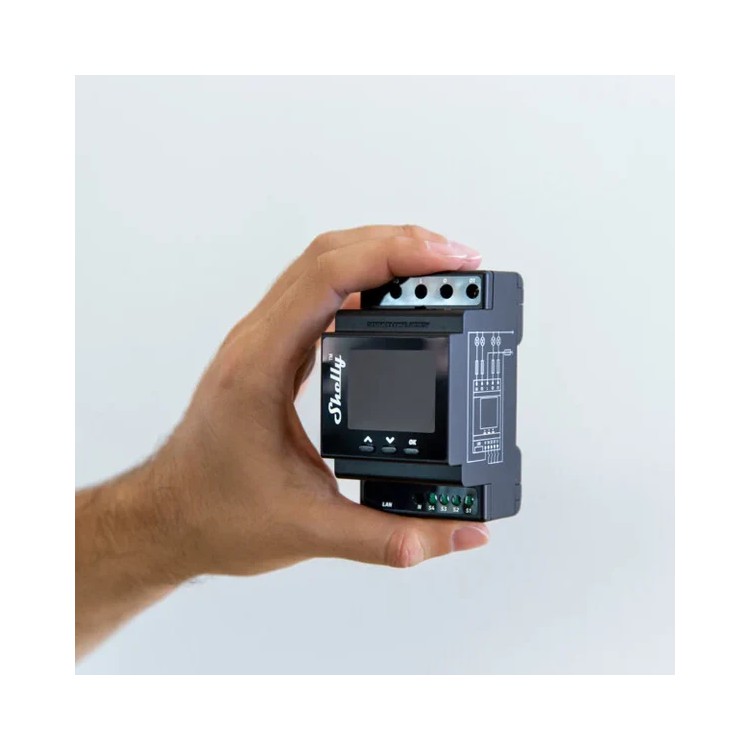 Relé inteligente Shelly Pro 4PM - 4 canales, 16A, medición, DIN, WiFi, LAN, Bluetooth