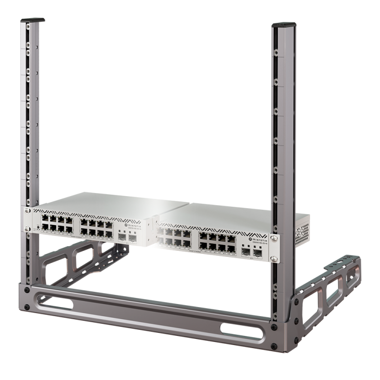 Kit rack MikroTik RMK-2x10/19 - 1U para 2 switches CSS318