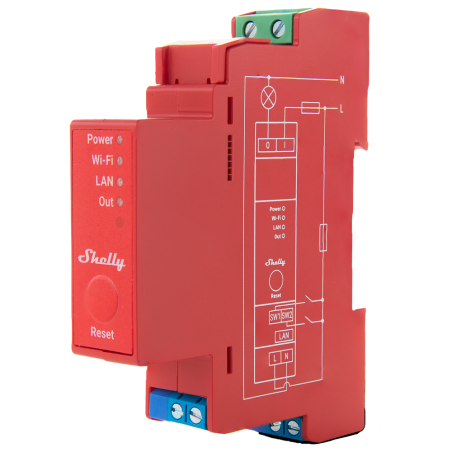 Rele inteligente Shelly Pro 1PM - 1 canal DIN medicion