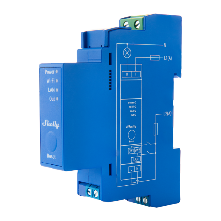 Rele inteligente Shelly Pro 1 - 1 canal DIN WiFi LAN
