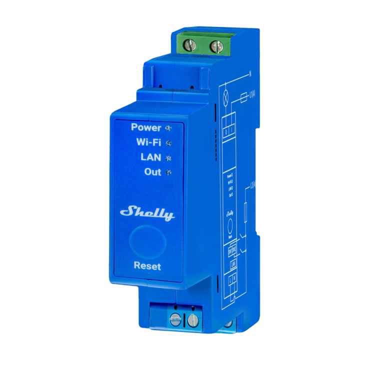 Rele inteligente Shelly Pro 1 - 1 canal DIN WiFi LAN
