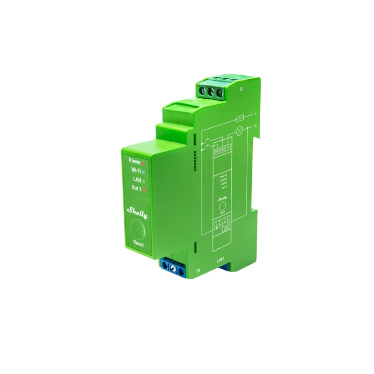 Dimmer inteligente Shelly Pro Dimmer 1PM - DIN WiFi LAN