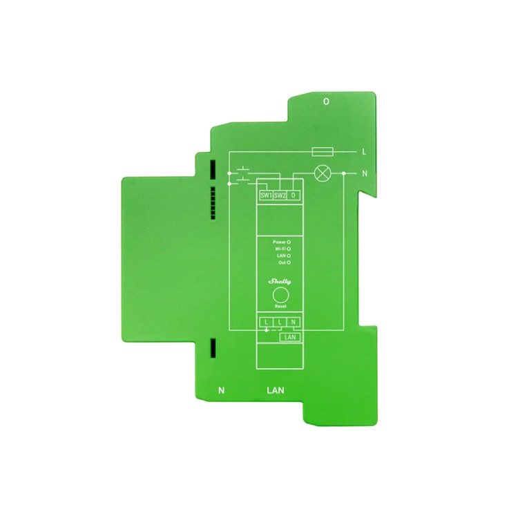Dimmer inteligente Shelly Pro Dimmer 1PM - DIN WiFi LAN