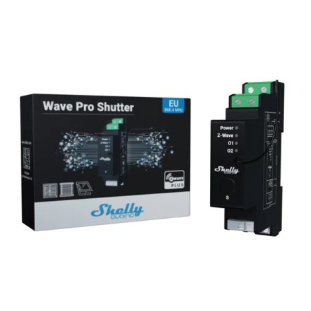 Control persianas Shelly Wave Pro Shutter - DIN Z-Wave