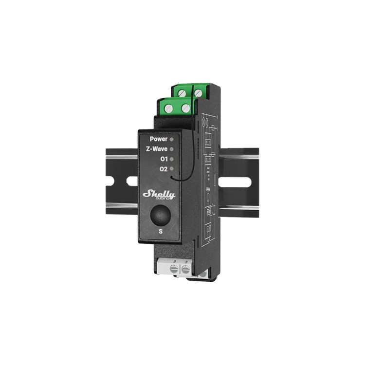 switch inteligente Shelly Wave Pro 2PM DIN Z-Wave 2 canales
