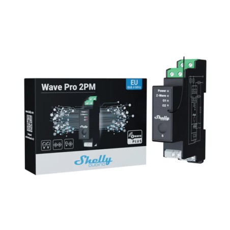 switch inteligente Shelly Wave Pro 2PM DIN Z-Wave 2 canales