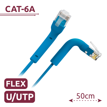 Latiguillo red Cat6A Safire UTP6A-FLEX-05B - 0.5m flexible
