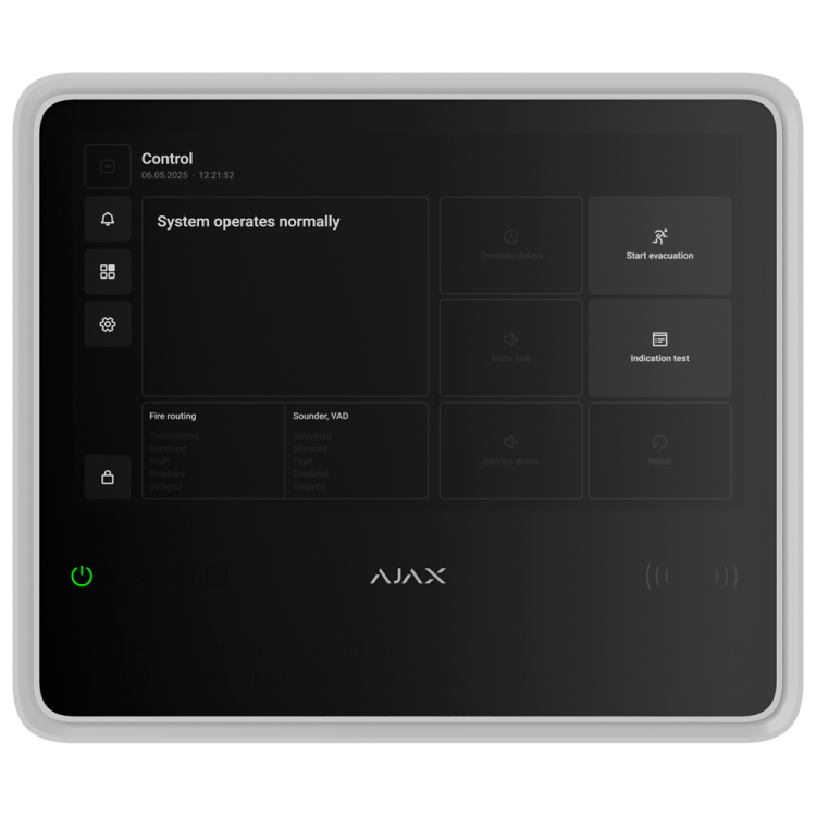 Central incendios Ajax AJ-EN54-FIREHUB-W - EN54 WiFi 4G