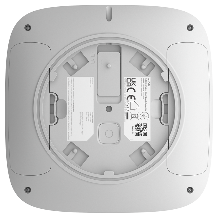 Detector temperatura Ajax AJ-EN54-HEAT-SOUNDER-W - inalámbrico, sirena 95 dB, Certificado EN54, blanco