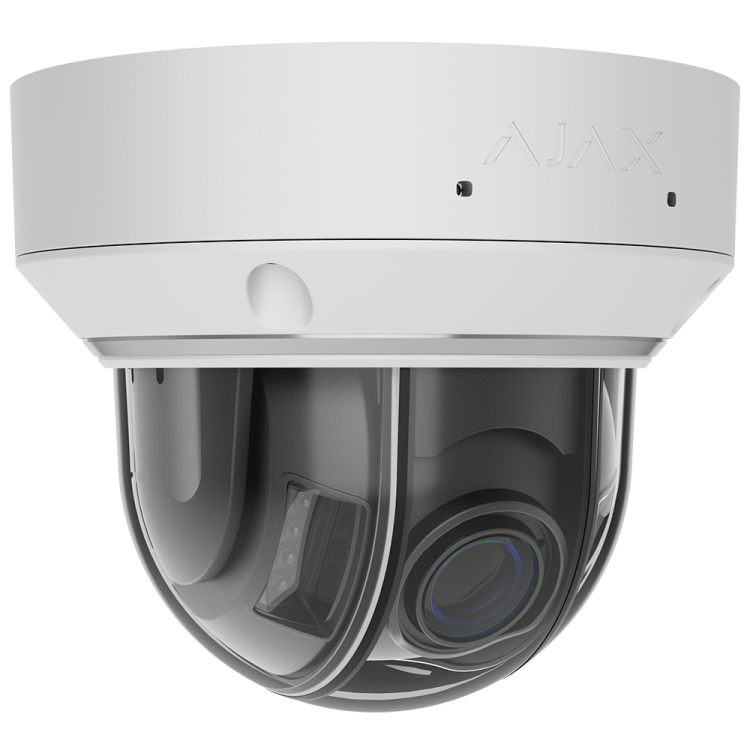 Cámara IP domo Ajax AJ-DOMECAM-5-HLVF-W - 5MP, Varifocal 2.8-12 mm, IR 40 m, luz 25 m, IA, PoE, IP67, Blanca