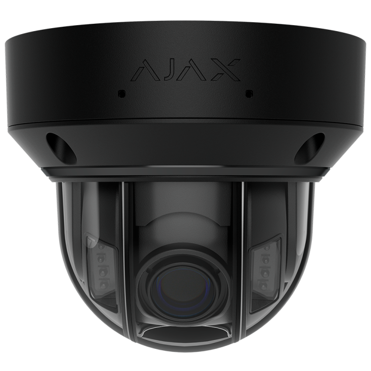 Cámara IP domo Ajax AJ-DOMECAM-5-HLVF-B - 5MP, Varifocal 2.8-12 mm, IR 40 m, luz 25 m, IA, PoE, IP67, Negra