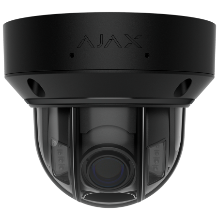 Cámara IP domo Ajax AJ-DOMECAM-8-HLVF-B - 8MP, Varifocal 2.8-12 mm, IR 40 m, luz 25 m, IA, PoE, IP67, Negra