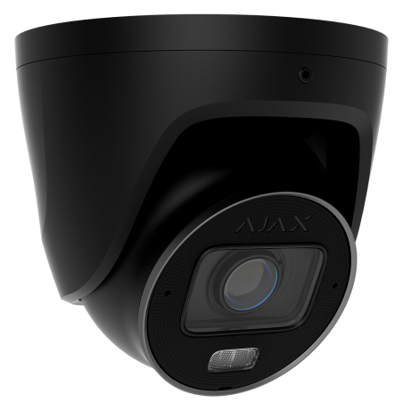 Cámara IP turret Ajax AJ-TURRETCAM-8-HLVF-B - 8MP, Varifocal 2.8-12 mm, IR 60 m, luz 40 m, IA, PoE, IP67, Negra