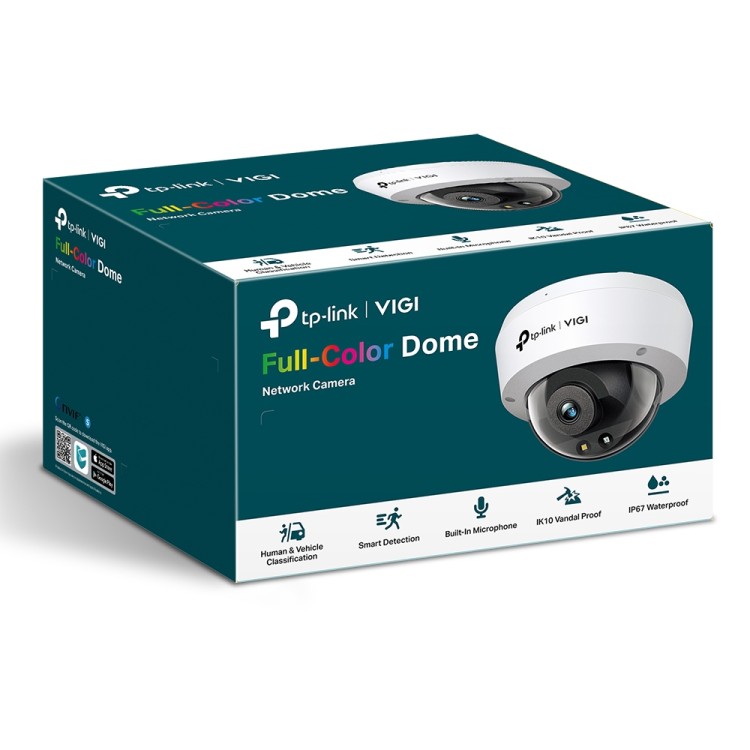 Cámara IP Dome TP-Link VIGI C240(4mm) - 4MP, lente 4 mm, full color 30 m, PoE, IP67