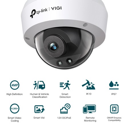 Cámara IP VIGI C240I(4mm) - 4MP IR 30m IA IP67 IK10