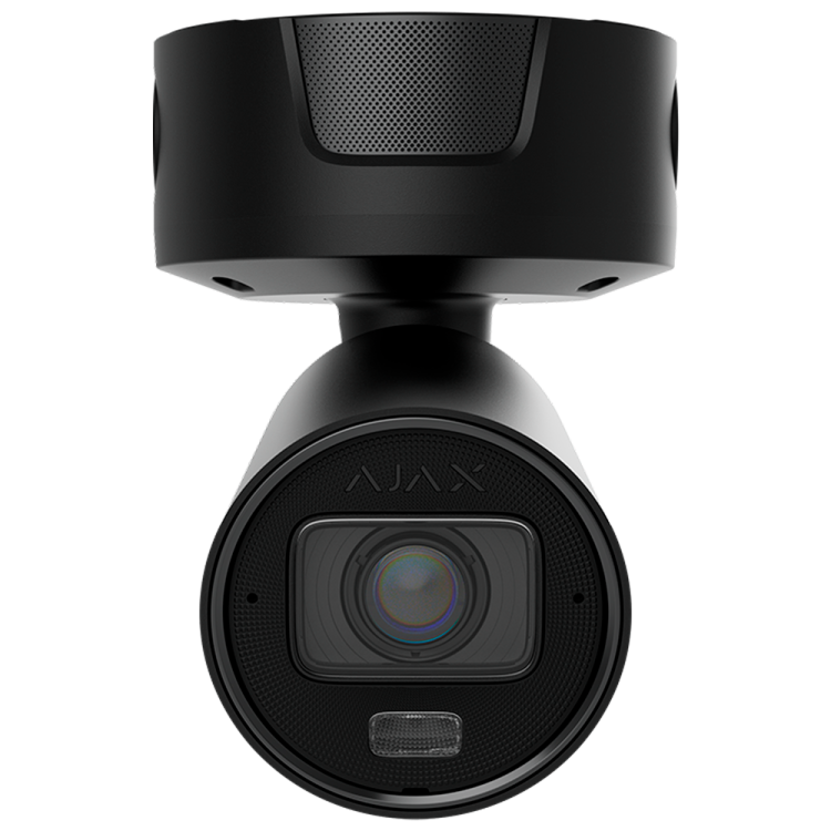 Cámara IP bullet Ajax AJ-BULLETCAM-4-HLVF-S-B - 4MP, Varifocal 2.8-12 mm, IR 60m, Luz 40m, IA, PoE, IP67. Negro