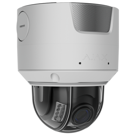 Cámara IP domo Ajax AJ-DOMECAM-4-HLVF-S-W - 4MP, Varifocal 2.8-12 mm, IR 40m, Luz 25m, IA, PoE, IP67. Blanco