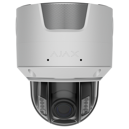 Cámara IP domo Ajax AJ-DOMECAM-4-HLVF-S-W - 4MP, Varifocal 2.8-12 mm, IR 40m, Luz 25m, IA, PoE, IP67. Blanco
