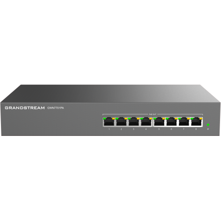Switch GWN7701PA Grandstream - 8 puertos PoE+ y montaje rack