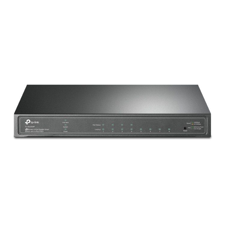 REACONDICIONADO | Switch gestionable Omada SG2008P - 8 Gigabit, 4 PoE+, 62W, VLAN, Routing L3, Fanless