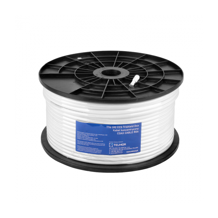 Cable coaxial Telmor TT6 102 Dca - RG6 Trishield
