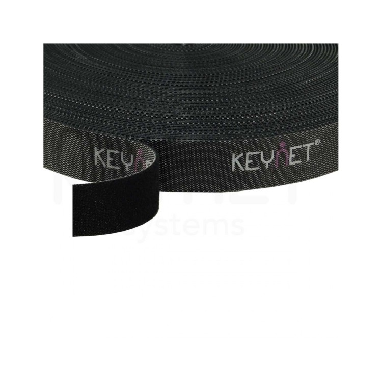 Cinta velcro Keynet KVT-30M-B - Doble cara, 30 m