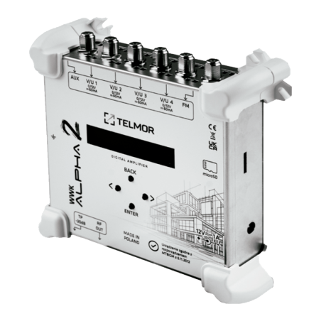 Central programable Telmor WWK ALPHA2 - 5 entradas, 32 filtros, DVB-T/T2, LTE700