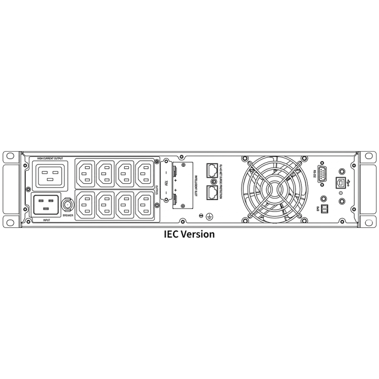 SAI Online Hikvision DS-UPS03K72-R/TJS/EU/IEC - 3000VA, 2700W, doble conversión, 8x IEC