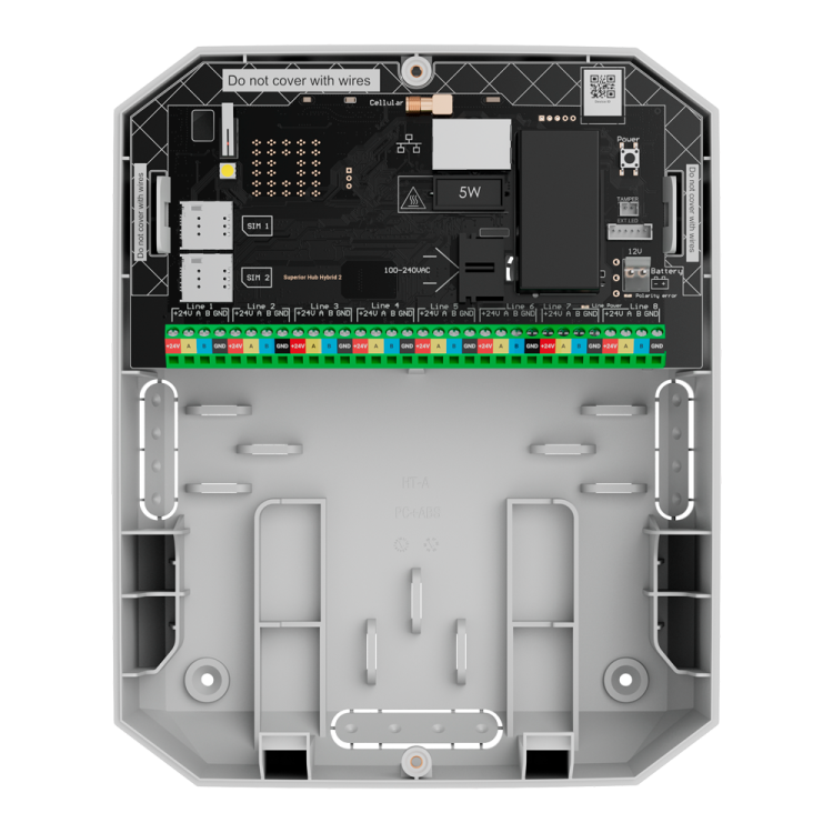 Central híbrida Ajax FIBRA-HUBHYBRID2-W G3 4G