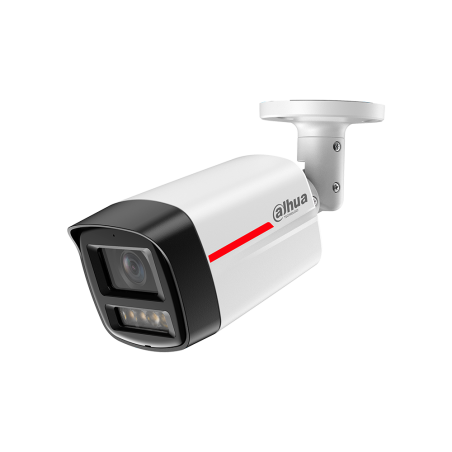 Cámara Bullet IP Dahua DH-IPC-HFW2449TLP-S-LED-0280B-PRO-S1 - 4 MP, WizColor, SMD Plus, micrófono