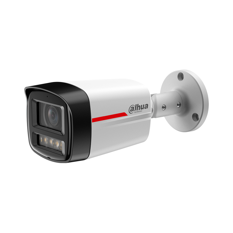Cámara Bullet IP Dahua DH-IPC-HFW2449TLP-S-LED-0280B-PRO-S1 - 4 MP, WizColor, SMD Plus, micrófono
