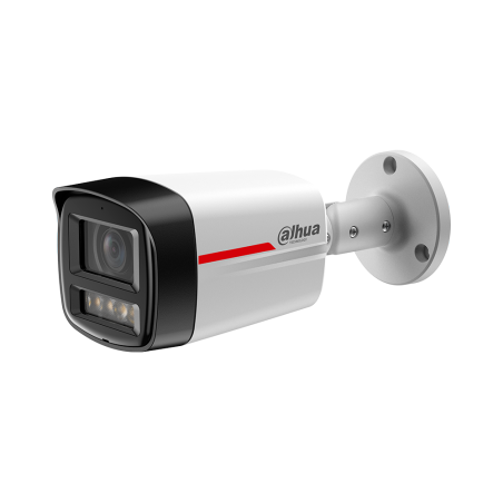 Cámara Bullet IP Dahua DH-IPC-HFW2449TLP-S-LED-0280B-PRO-S1 - 4 MP, WizColor, SMD Plus, micrófono