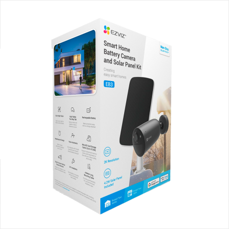 Cámara IP WiFi EZVIZ CS-EB3/SP - 2K, batería, IA