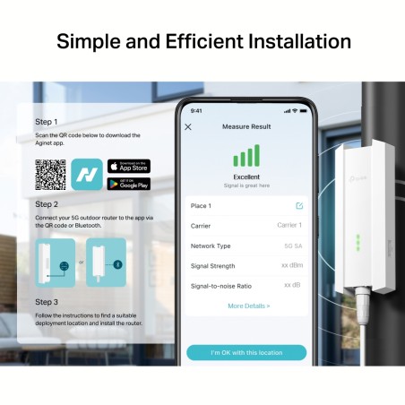 Router 5G exterior TP-Link NE211-Outdoor - 2.5GbE IP67 PoE