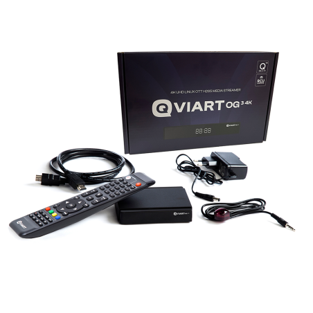 Receptor IPTV Qviart OG3 4K - Linux OTT UHD WiFi