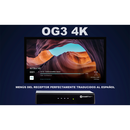Receptor IPTV Qviart OG3 4K - Linux OTT UHD WiFi