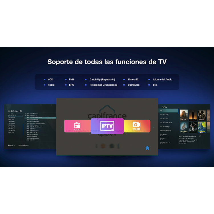 Receptor IPTV Qviart OG3 4K - Linux OTT UHD WiFi