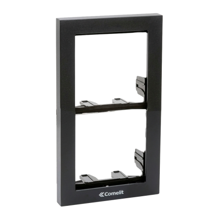 Soporte 2 módulos para placa mod. IKALL color negro antracita