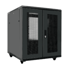 Armario rack suelo 19 Monolyth SH8618 doble puerta perforada