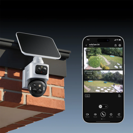 Cámara IP WiFi EUFY EUFY-SOLOCAM-S4 - Doble lente 4K