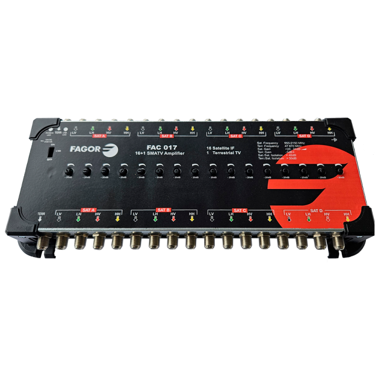Amplificador cabecera FAGOR FAC 017 - 17 entradas 22 dB