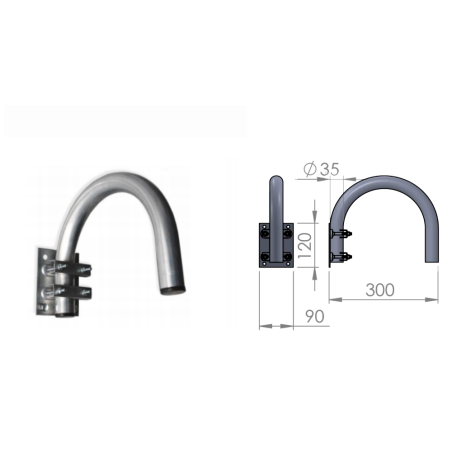Kit parabólica TECATEL K65INOX1L35B - Inox 65 cm
