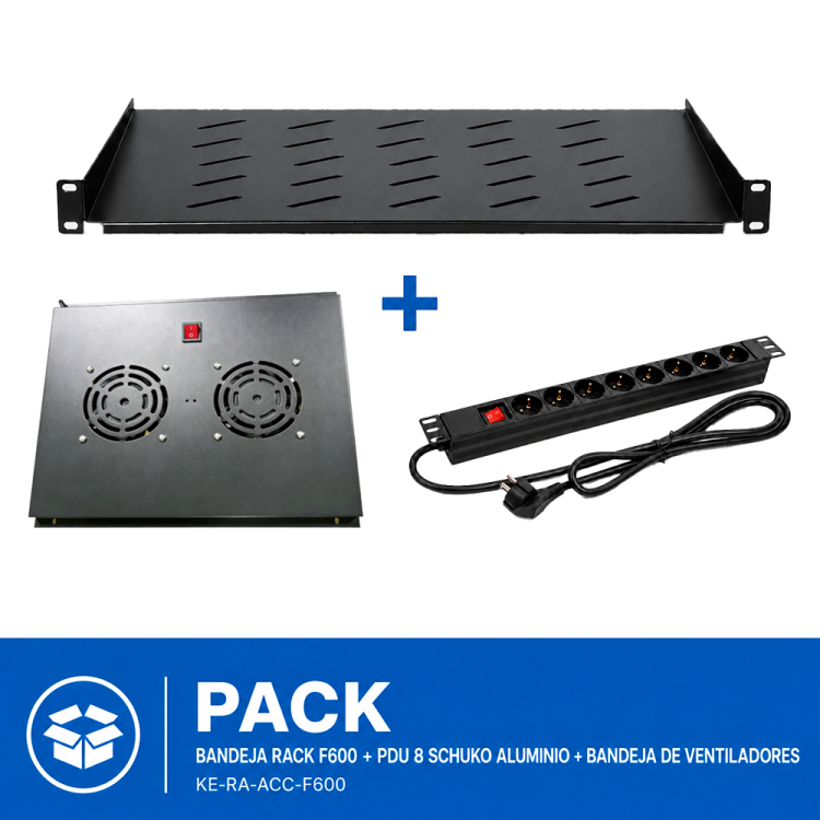 Pack accesorios rack 19 KELVO KE-RA-ACC-F600 - PDU