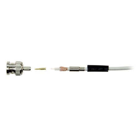 Conector BNC macho crimpar OEM CON110 - RG174 fino