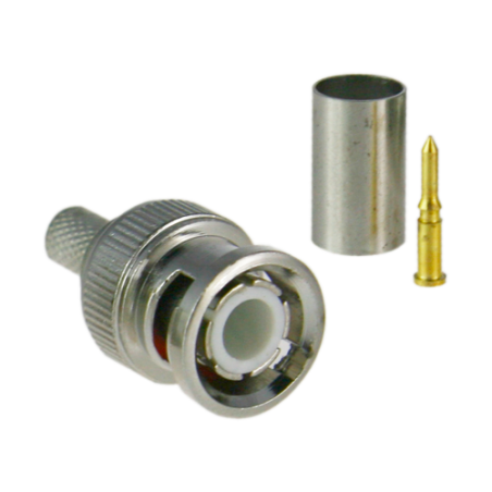 Conector BNC macho crimpar OEM CON110 - RG174 fino