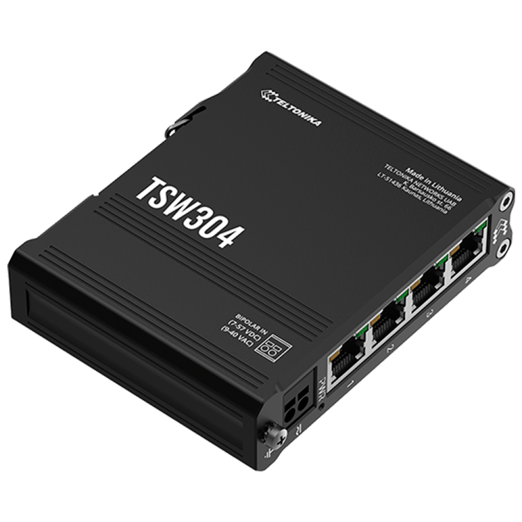 Switch industrial TELTONIKA TSW304 - 4xGbE DIN