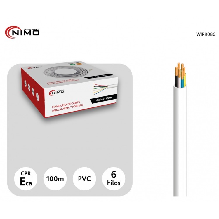 Cable alarma 6x0,22mm² NIMO WIR9086 - CCA Eca